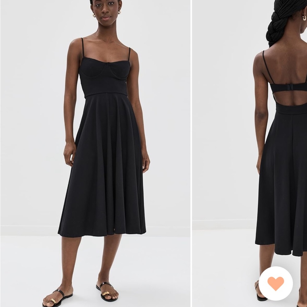 Reformation Serene Knit Black Corset Dress Size XL NWT